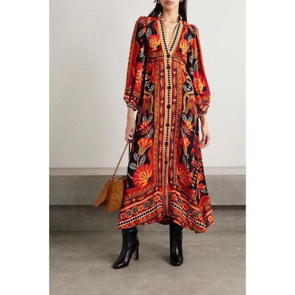 FARM Rio Multicolor Floral Midi Dress - Picture 2 of 7